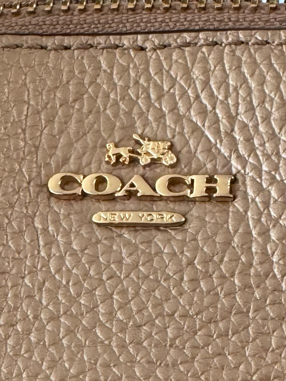 Coach Mini Kelsey Metallic leather EUC - Picture 6 of 17